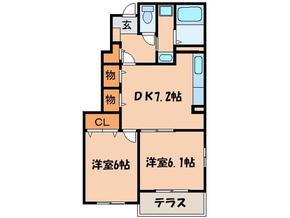 ビクトリアⅡ　Ｃの物件間取画像